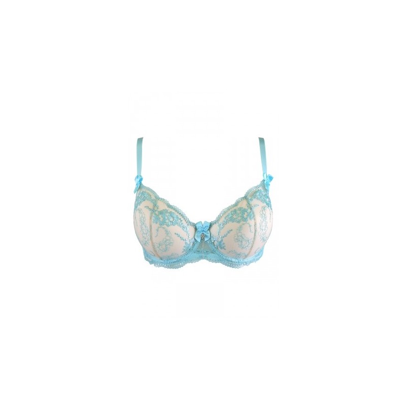 Soutien-gorge dentelle bleu V-10131 - Axami