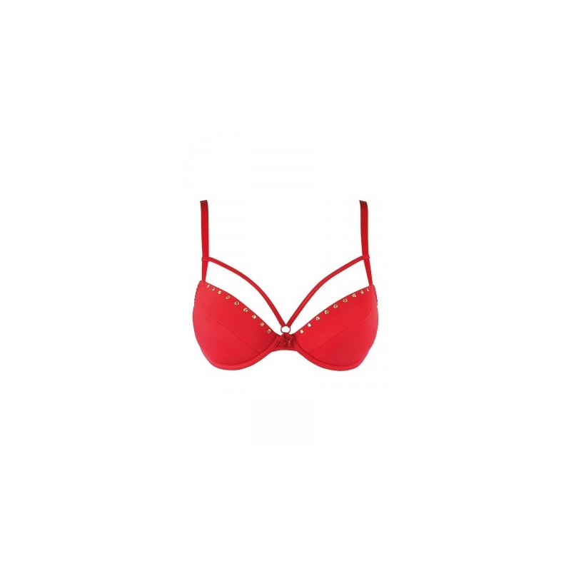 Soutien-gorge push-up rouge V-10351 - Axami