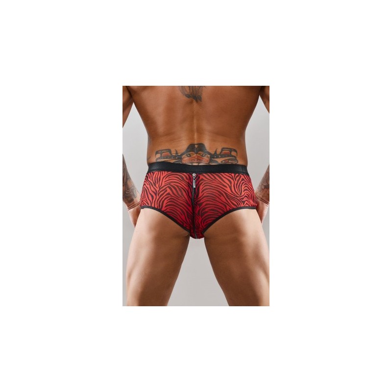 Shorty à zip en tulle zébré - Regnes