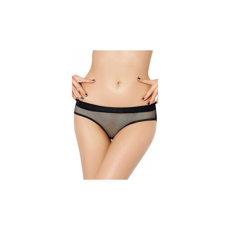 Culotte ouverte en résille noire
