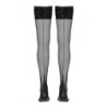 Bas autofixants couture noir 1 - Cotelli Legwear