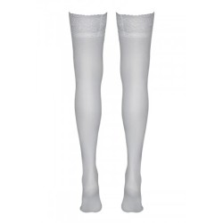 Bas autofixants blanc - Cotelli Legwear