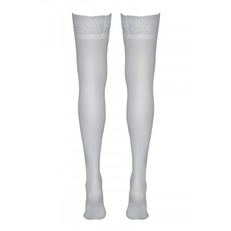 Bas autofixants blanc - Cotelli Legwear