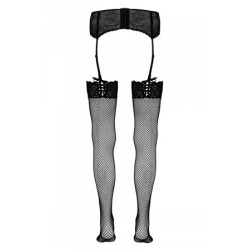 Bas résille noir - Cotelli Legwear