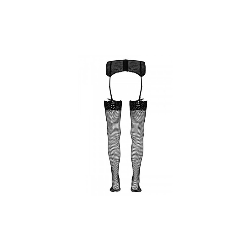 Bas résille noir - Cotelli Legwear