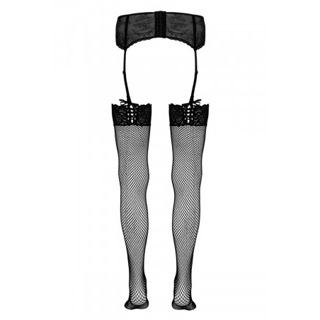 Bas résille noir - Cotelli Legwear