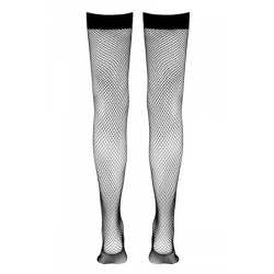 Bas résille autofixants noir - Cotelli Legwear