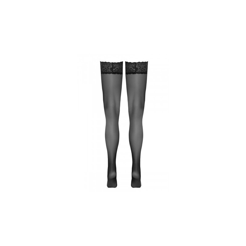 Bas autofixants noir Hold up - Cotelli Legwear
