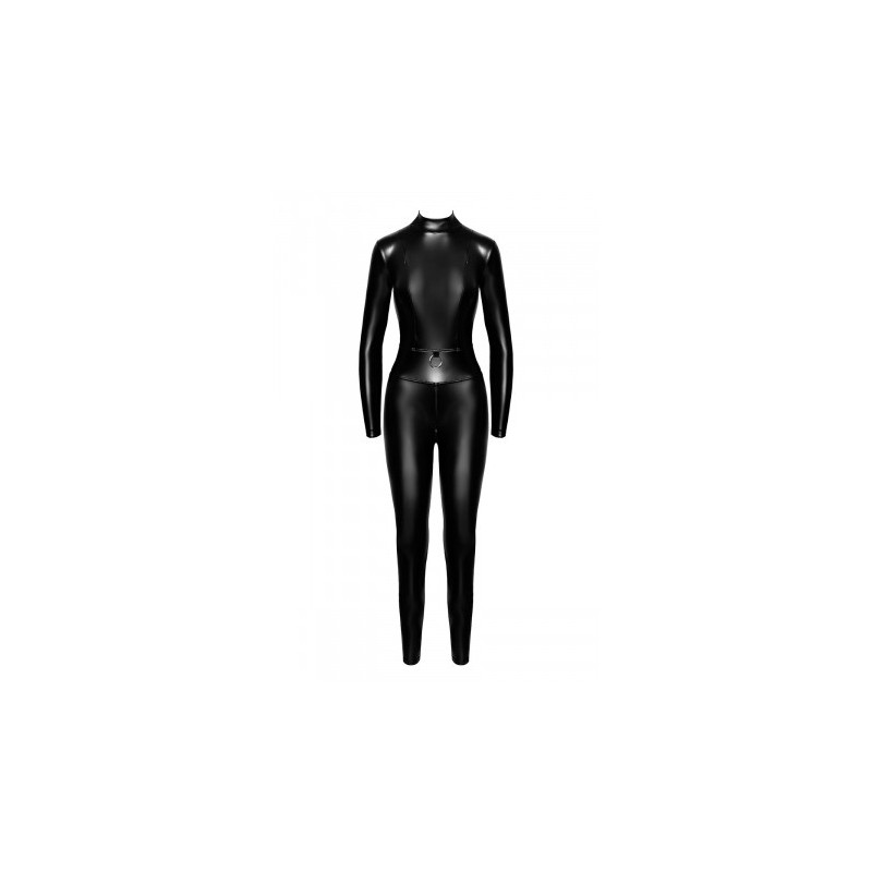 Combinaison intégrale Caged avec anneaux F319 wetlook