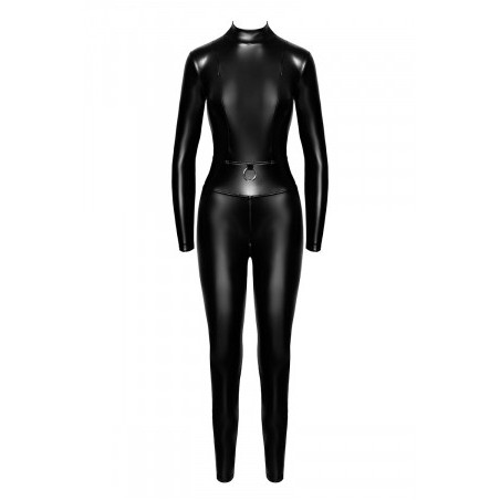 Combinaison intégrale Caged avec anneaux F319 wetlook