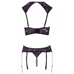 Ensemble lingerie ouverte violet - Cotelli Lingerie