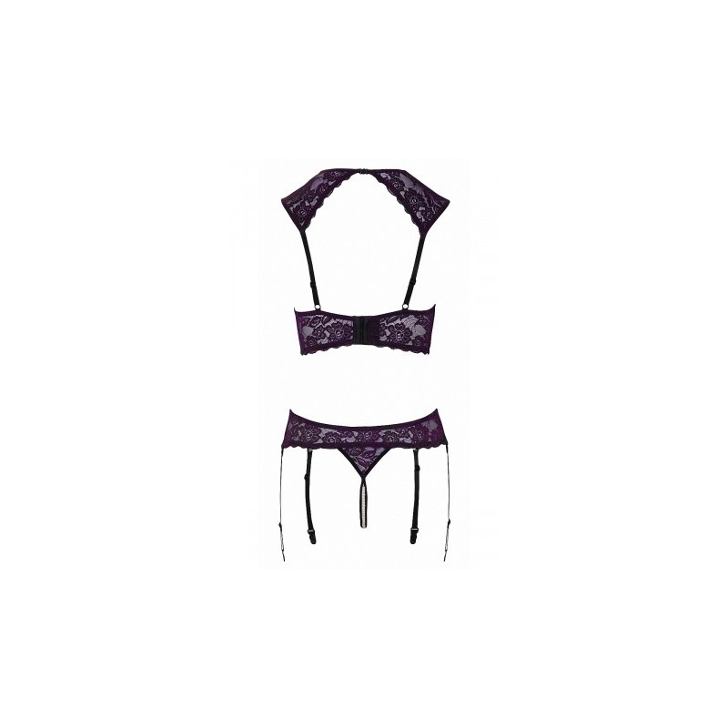 Ensemble lingerie ouverte violet - Cotelli Lingerie