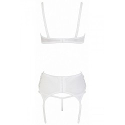 Ensemble lingerie 3 pièces ouvert blanc - Cottelli Lingerie