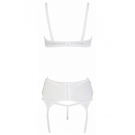 Ensemble lingerie 3 pièces ouvert blanc - Cottelli Lingerie