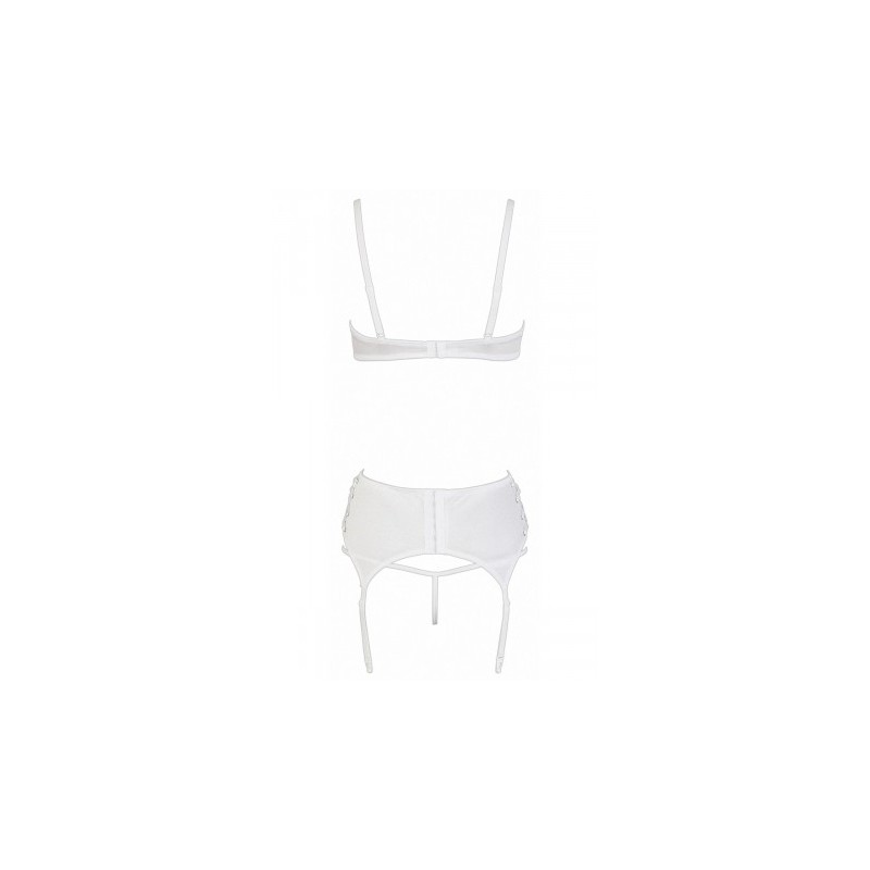 Ensemble lingerie 3 pièces ouvert blanc - Cottelli Lingerie