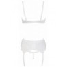 Ensemble lingerie 3 pièces ouvert blanc - Cottelli Lingerie
