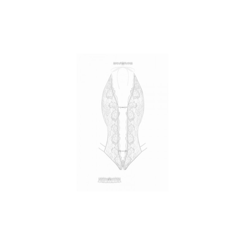 Ensemble body ouvert Renee blanc - Christine