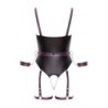 Body à jarretelles ouvert avec menottes - Cottelli Bondage