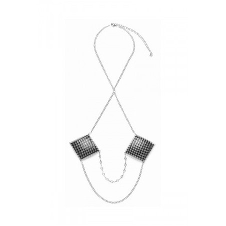 Caches tétons avec chainette de cou - Cotelli Accessoires