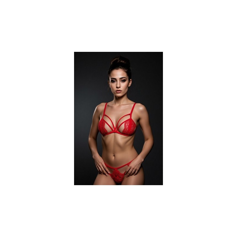 Ensemble 2 pièces rouge Anuvera - Passion