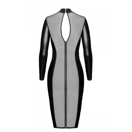 Robe fuseau Crystal F371 - Noir Handmade