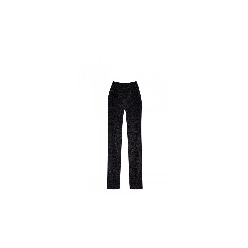 Pantalon en maille pailletée Onyx F374 - Noir Handmade