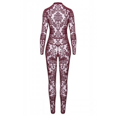 Combinaison en tulle floqué Kink Royal F382 - Noir Handmade