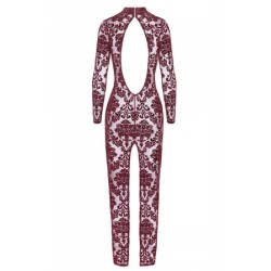 Robe fendue en tulle floqué Kink Royal F383 - Noir Handmade