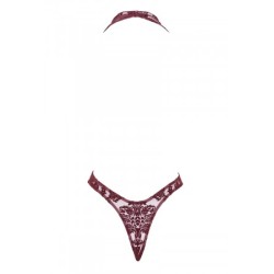 Body en tulle floqué Kink Royal F386 - Noir Handmade