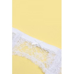 Porte-jarretelles et string Blanc - Litolu Lingerie