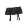 Porte-jarretelles dentelle large Noir - Litolu Lingerie