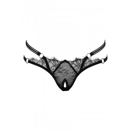 String ouvert Rio noir en dentelle - Cottelli LINGERIE