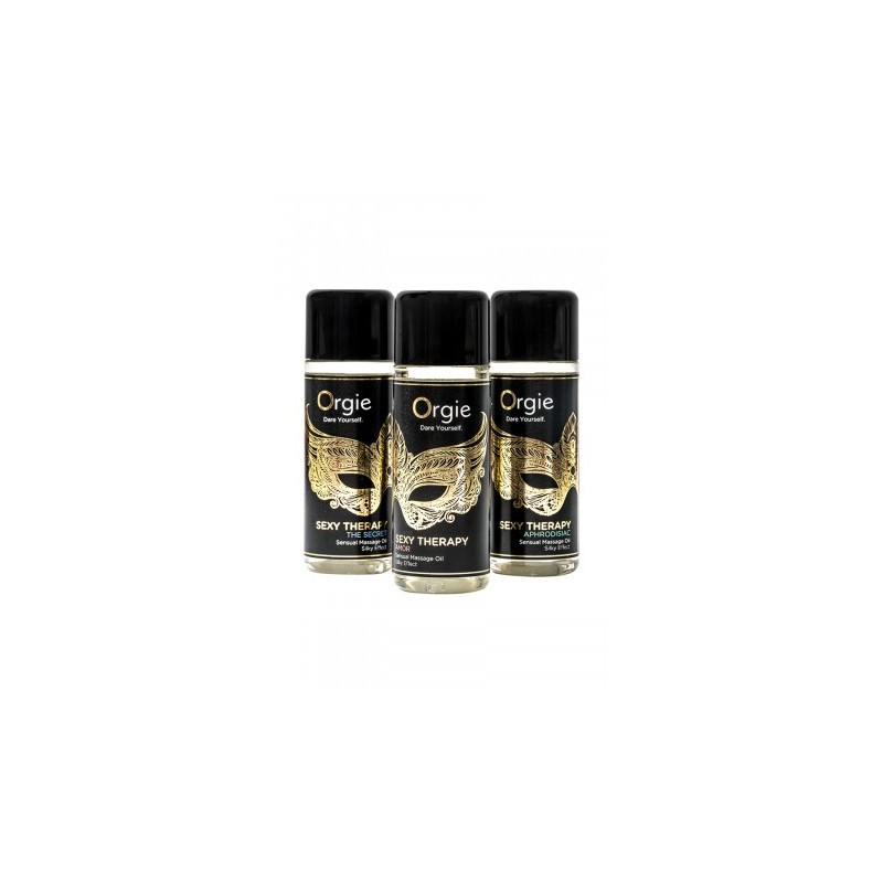 Coffret 3 huiles de massage sensuel Sexy Therapy Collection
