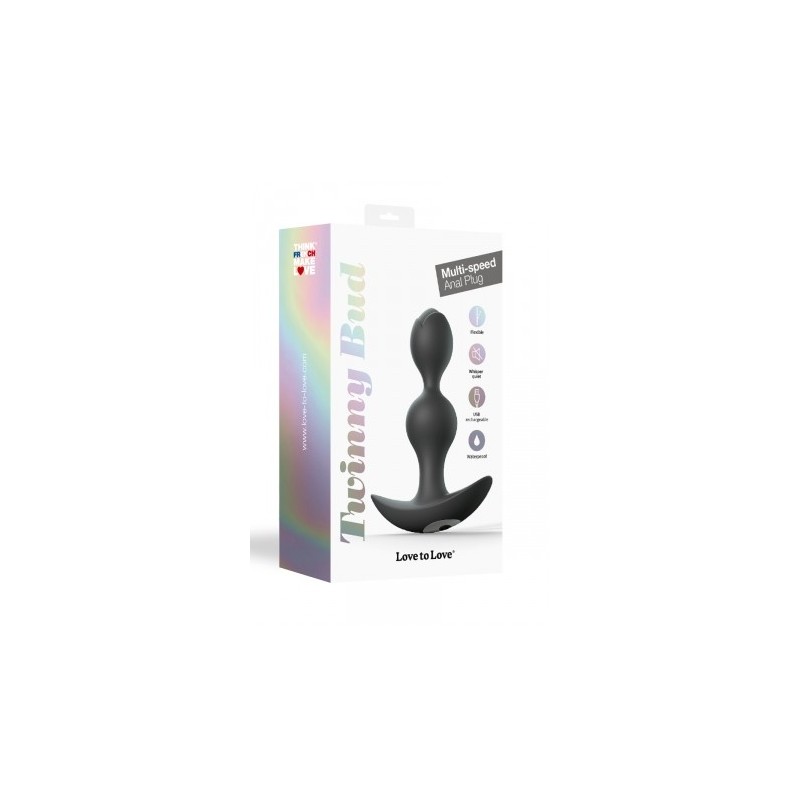 Plug anal vibrant Twinny Bud noir