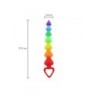 Stimulateur anal Rainbow Heart Beads - Toyjoy