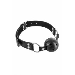 Bâillon boule BDSM réglable noir 4,5 cm | Sensual-Shop