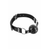 Bâillon boule BDSM réglable noir 4,5 cm | Sensual-Shop