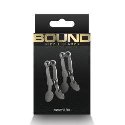 Pinces à tétons BDSM noires Bound NS Novelties | Sensual-Shop