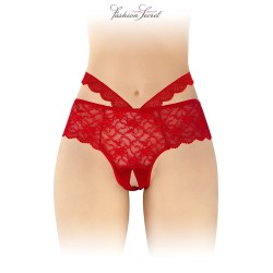 Culotte ouverte dentelle rouge Marie | Sensual-Shop