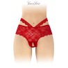 Culotte ouverte dentelle rouge Marie | Sensual-Shop