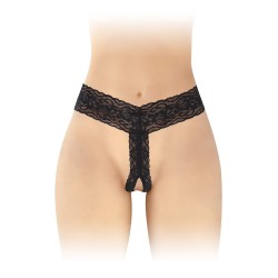 String ouvert dentelle noire Anita | Sensual-Shop