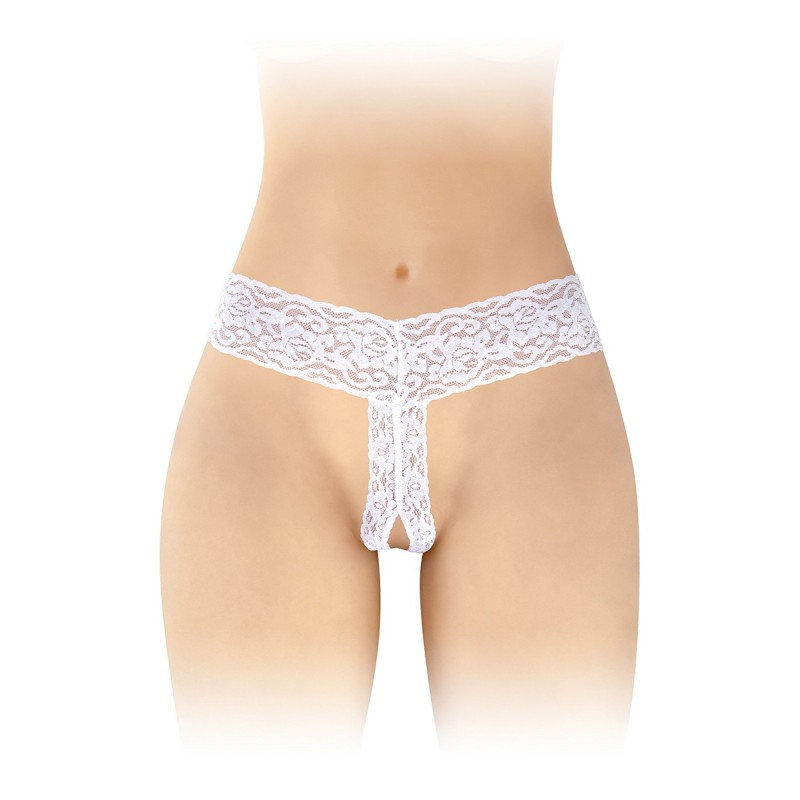 String ouvert dentelle blanche Anita | Sensual-Shop