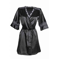 Kimono satin noir Sensuality Christine | Sensual-Shop