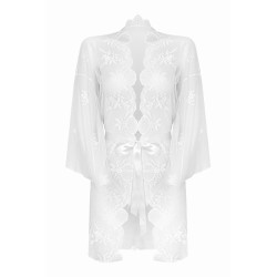 Déshabillé dentelle blanche Flower Christine | Sensual-Shop