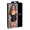 Body bondage à jarretelles noir & violet Cotelli | Sensual-Shop