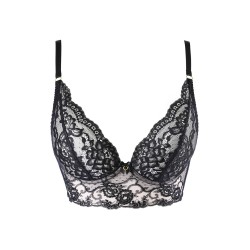 Soutien-gorge bustier dentelle noire Axami | Sensual-Shop