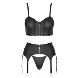 Ensemble lingerie noir 3 pièces Cottelli PARTY | Sensual-Shop
