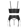 Ensemble lingerie noir 3 pièces Cottelli PARTY | Sensual-Shop