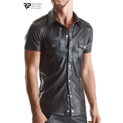 Chemise wetlook noir fetish Regnes Fetish | Sensual-Shop