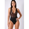 Body noir Evalie dentelle & microfibre Passion | Sensual-Shop
